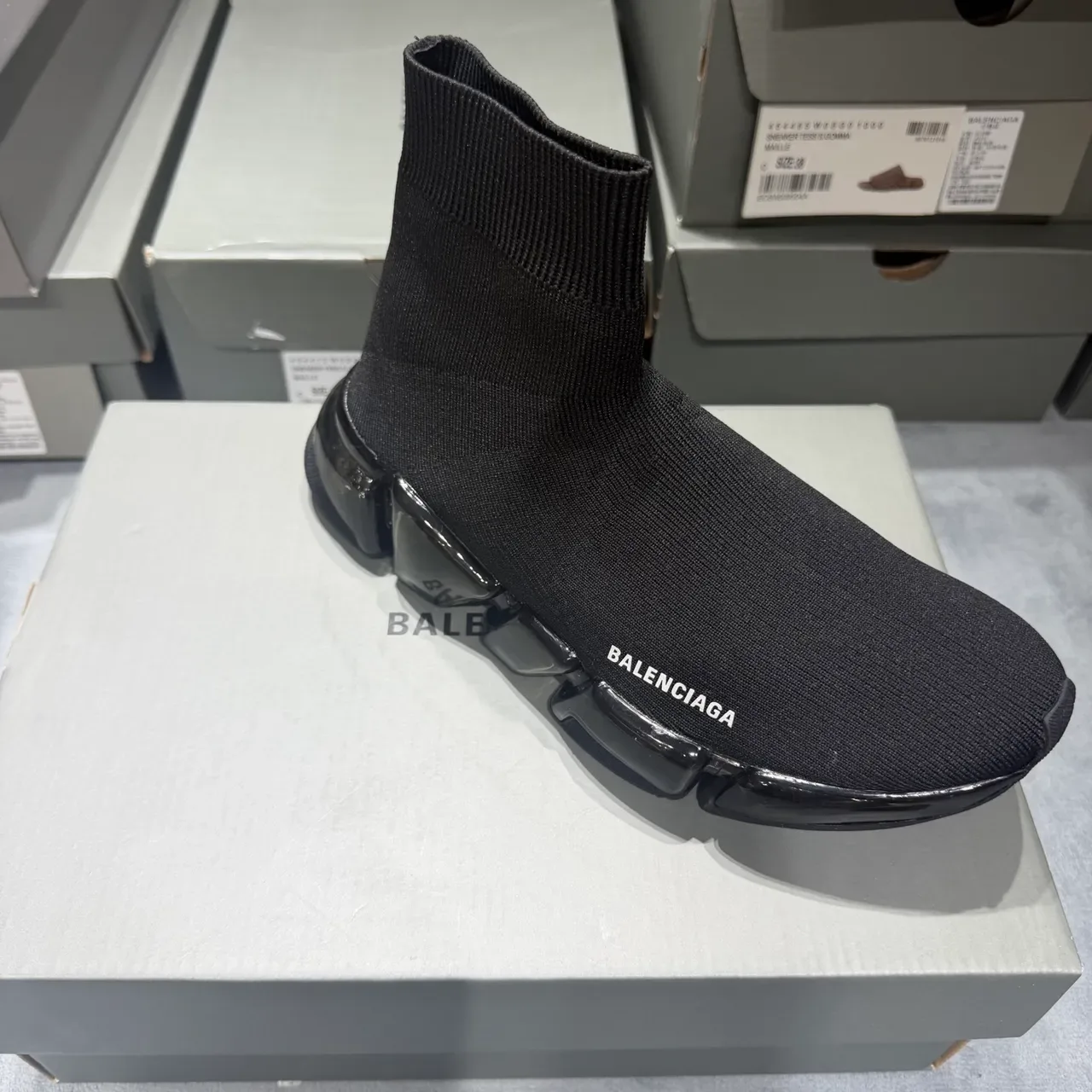 Balenciaga Speed Trainer Black Sock-Fit Lifestyle Sneakers 4