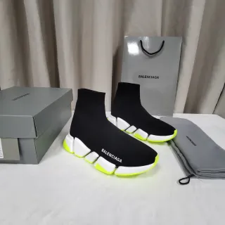 Balenciaga Speed Trainer Negro Blanco Amarillo Neón Zapatillas Lifestyle