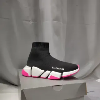 Balenciaga Speed Trainer Black White Pink Lifestyle Sneakers
