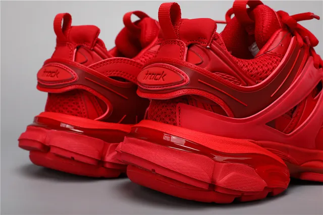Balenciaga Track Sneaker Monocromático Vermelho Tênis Chunky 2