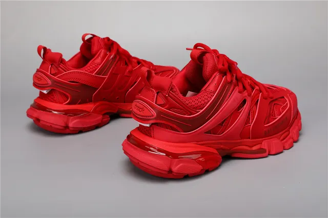 Balenciaga Track Sneaker Monocromático Vermelho Tênis Chunky 3