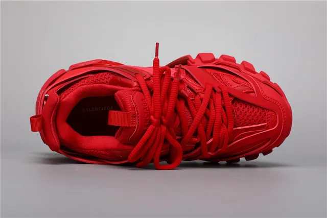 Balenciaga Track Sneaker Monocromático Vermelho Tênis Chunky 7