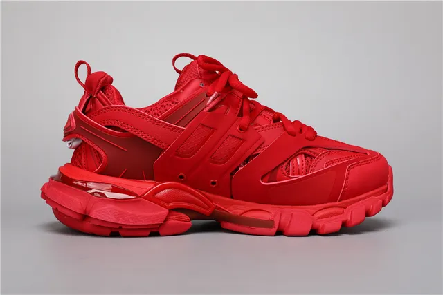 Balenciaga Track Sneaker Monocromático Vermelho Tênis Chunky 8