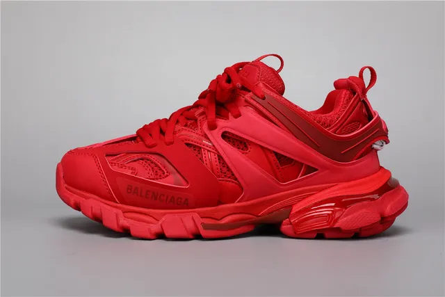 Balenciaga Track Sneaker Monocromático Vermelho Tênis Chunky 9