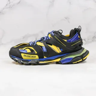 Balenciaga Track Trainer حذاء رياضي سميك الحذاء أسود أصفر أزرق