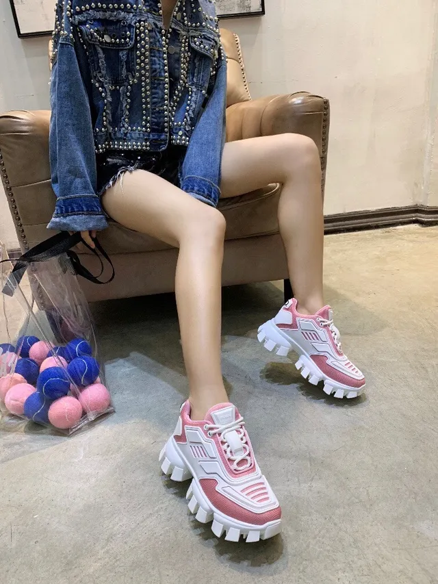 Balenciaga Track Trainer Chaussures Chunky Roses et Blanches 2