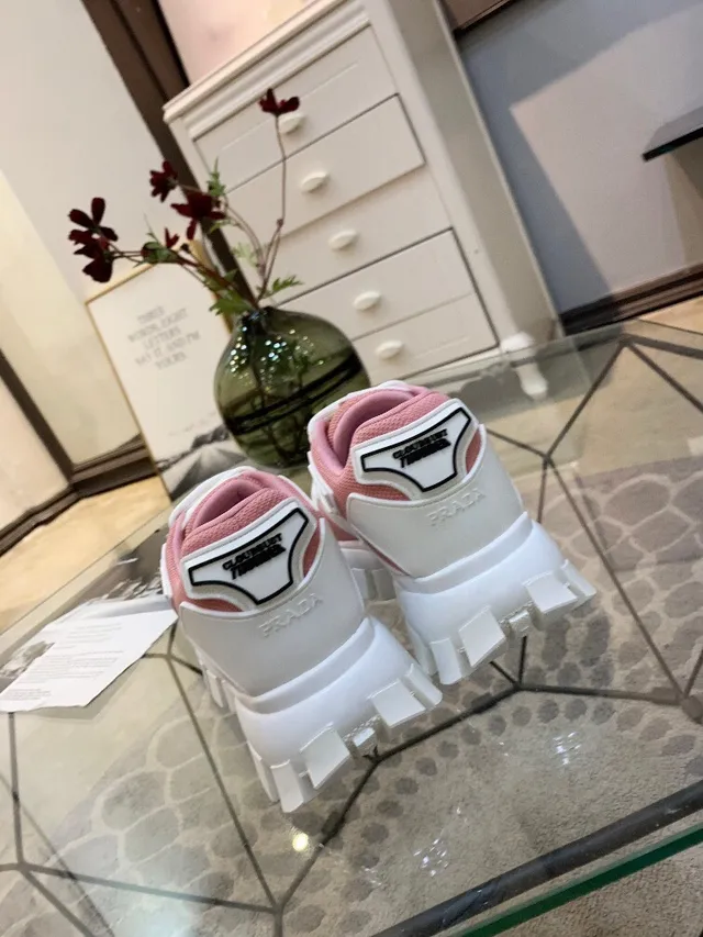 Balenciaga Track Trainer Chaussures Chunky Roses et Blanches 4