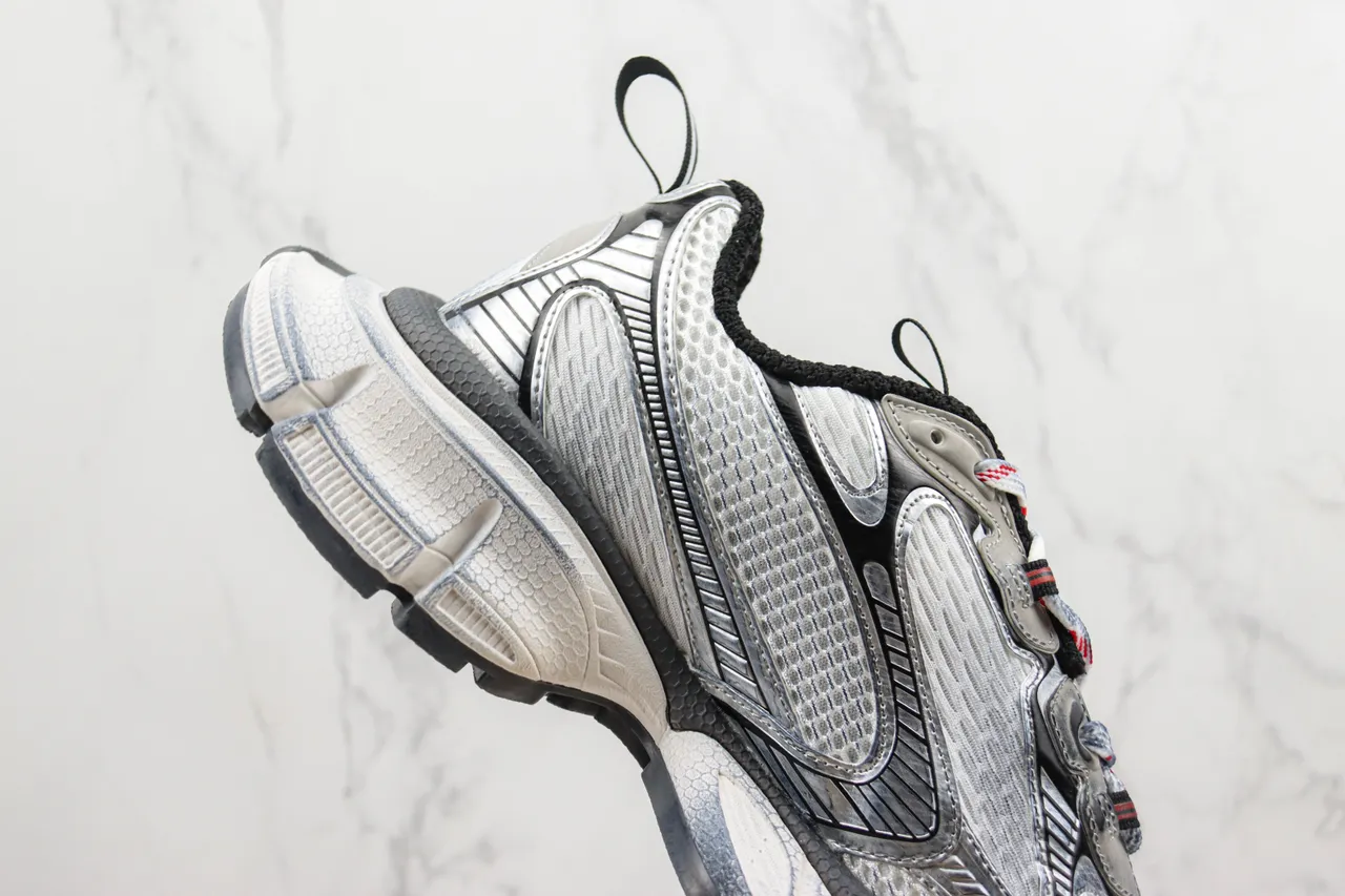 Balenciaga Track Trainer Silver Black Chunky Sneakers 5