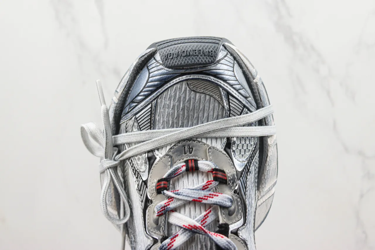 Balenciaga Track Trainer Silver Black Chunky Sneakers 6
