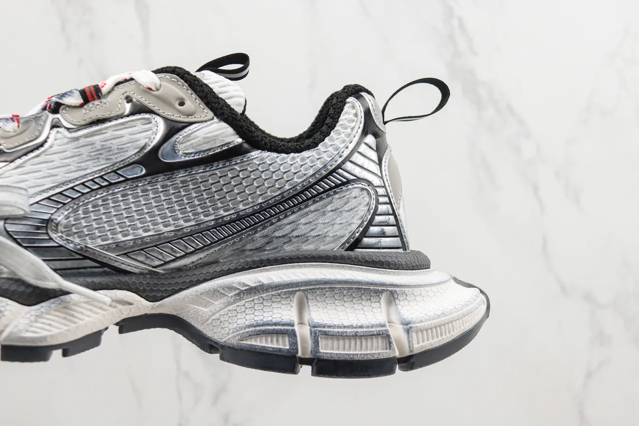 Balenciaga Track Trainer Silver Black Chunky Sneakers 7