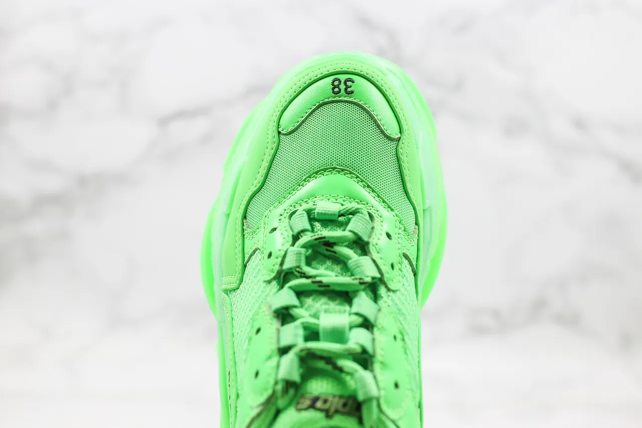 Balenciaga Triple S Neon Green tênis grossos 5