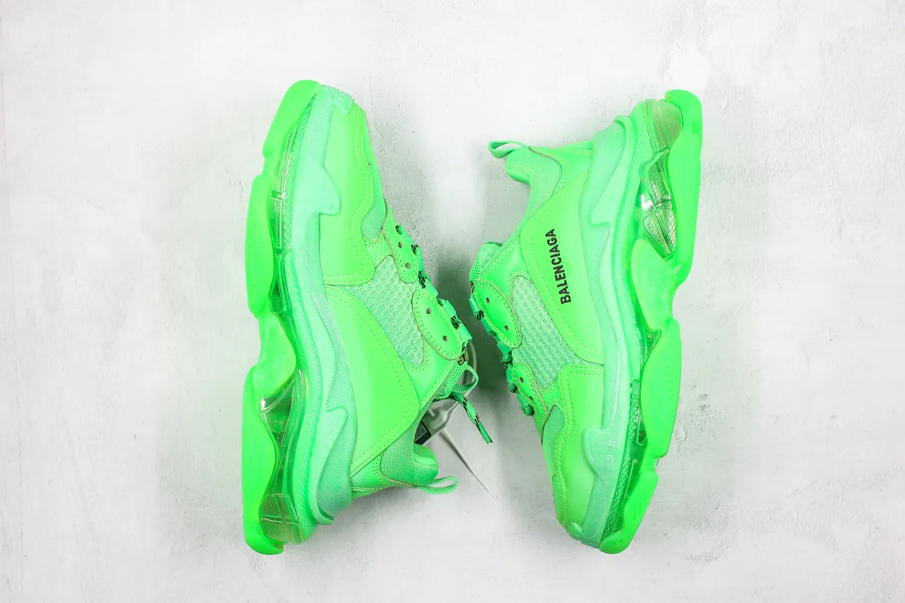 Balenciaga Triple S Neon Green tênis grossos 9