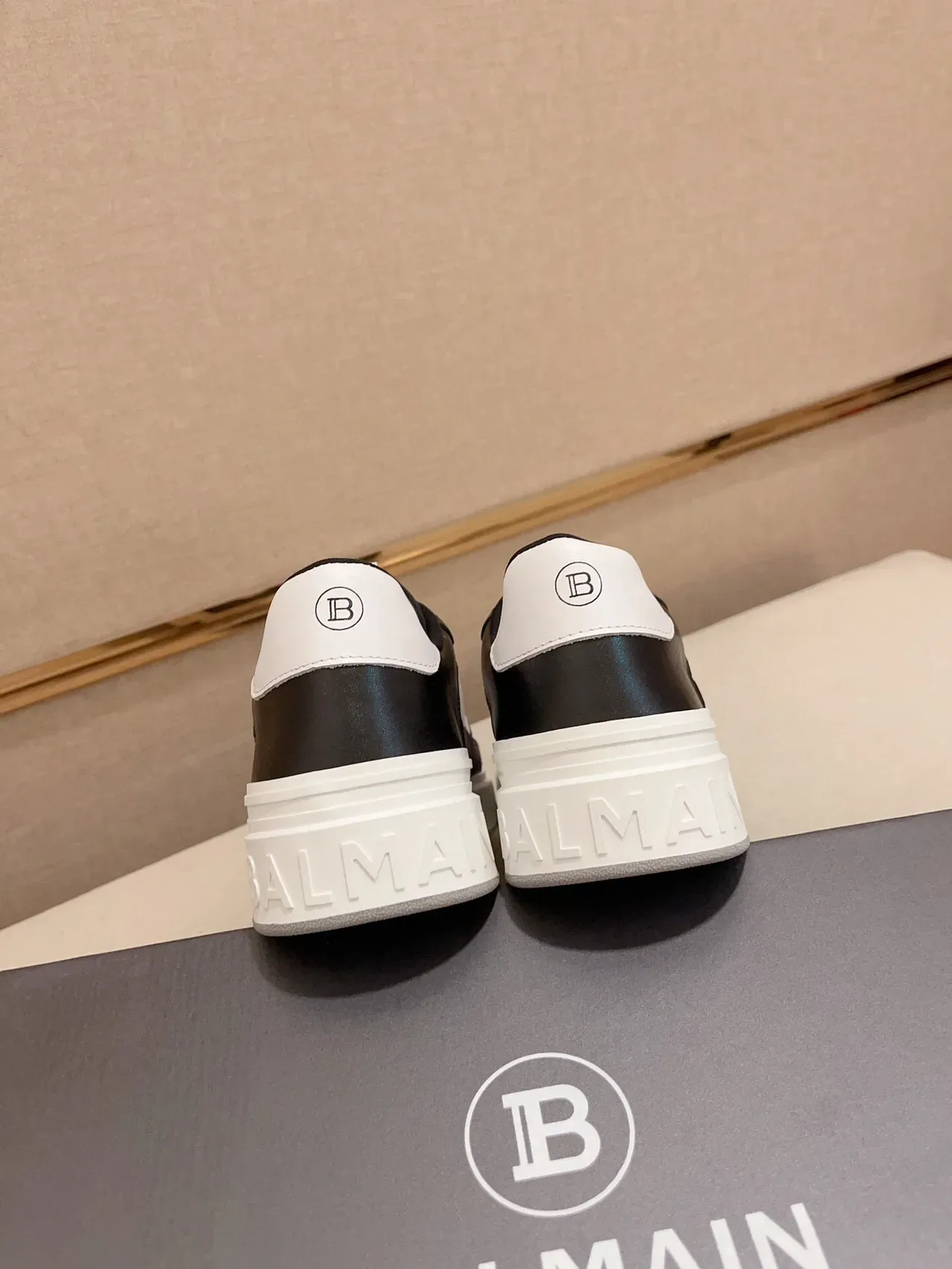 Balmain B-Court Black White Gray Lifestyle Sneakers 8