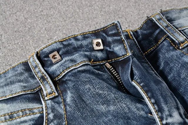 Balmain jeans en denim motard inspirés taches de peinture distressed 14