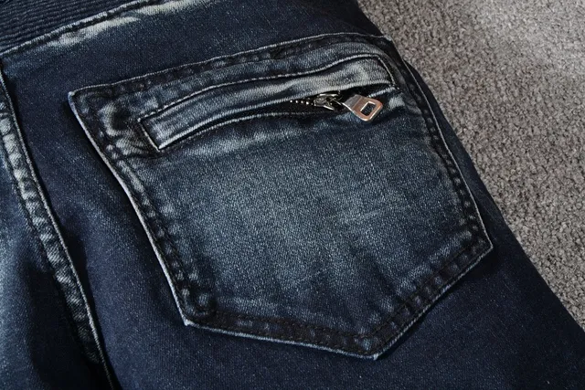 Balmain Moto-Panelled Zip-Thigh Jeans 5