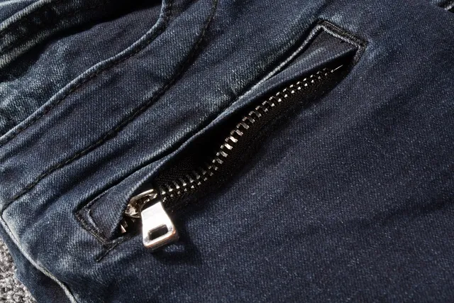 Balmain Moto-Panelled Zip-Thigh Jeans 8