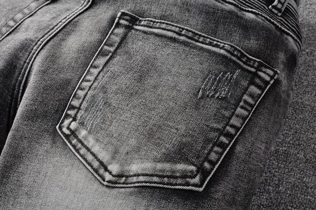 Balmain मोटो-स्टाइल distressed ग्रे जीन्स 5