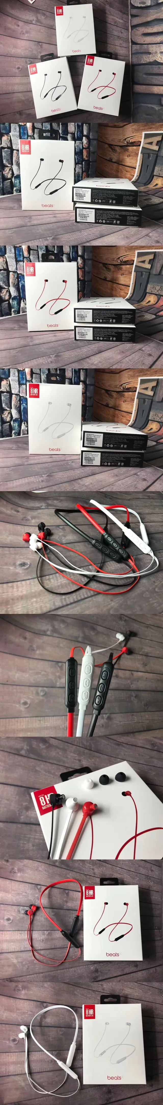 Beats BeatsX Black Blue Neckband Design Angled Earbud Stems Sports Earphones 2