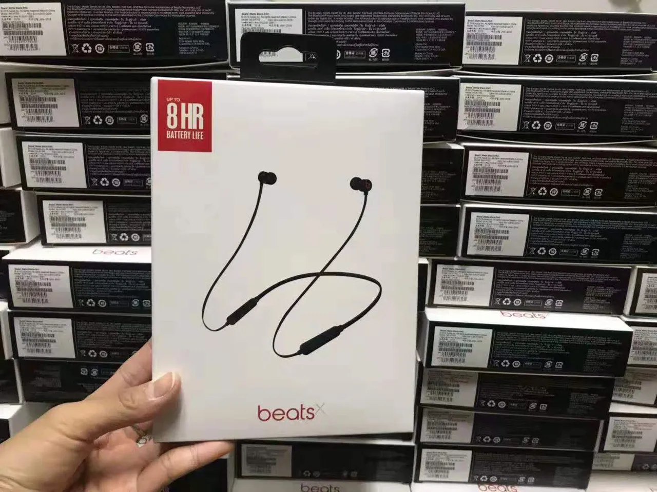 Beats BeatsX Black Blue Neckband Design Angled Earbud Stems Sports Earphones 4