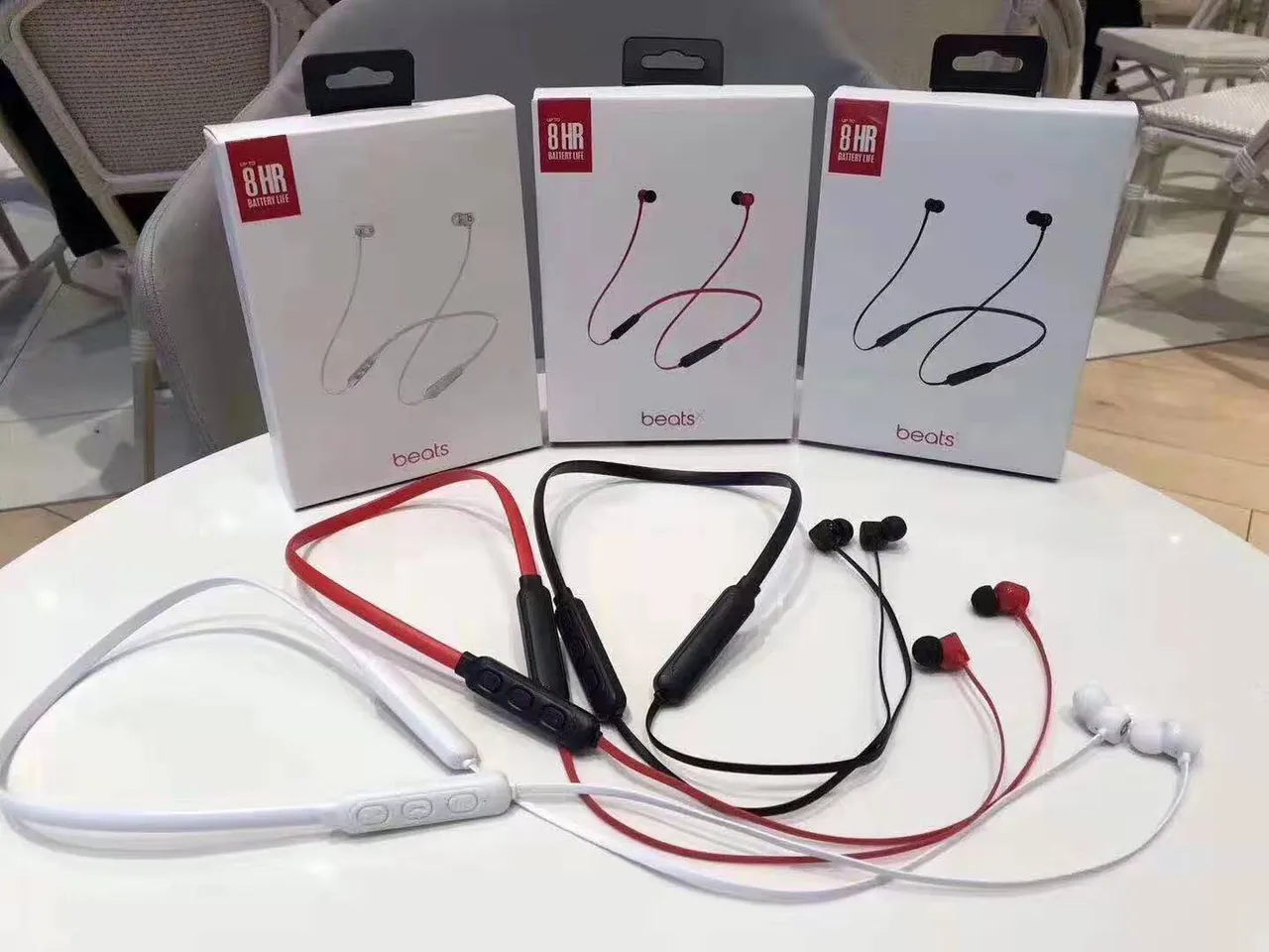 Beats BeatsX Black Blue Neckband Design Angled Earbud Stems Sports Earphones 5