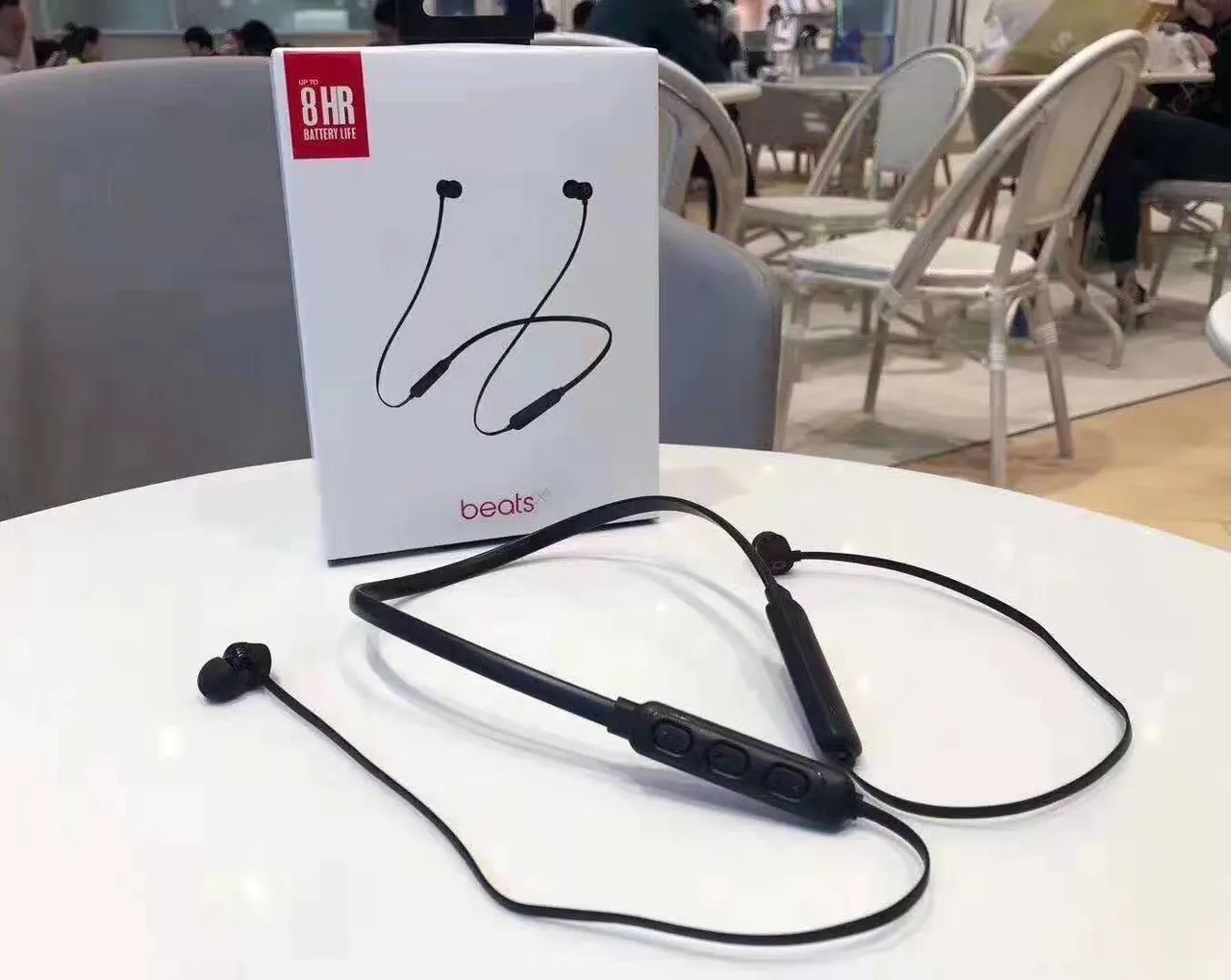 Beats BeatsX Black Blue Neckband Design Angled Earbud Stems Sports Earphones 6