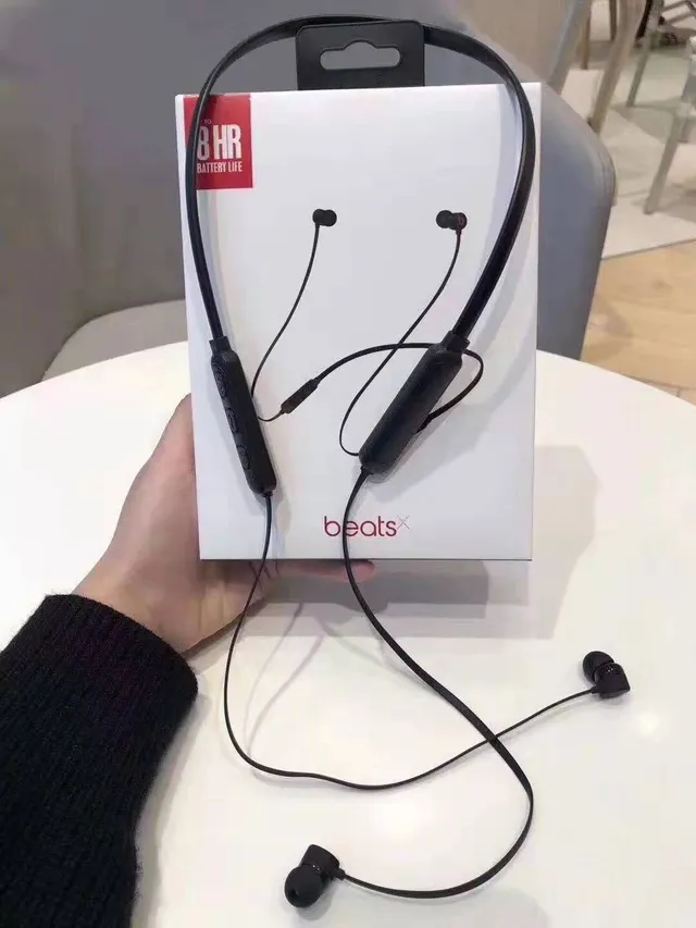 Beats BeatsX Black Blue Neckband Design Angled Earbud Stems Sports Earphones 9