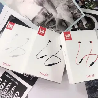 Beats X White Red Neckband Design Flexible Cable Sports Earphones