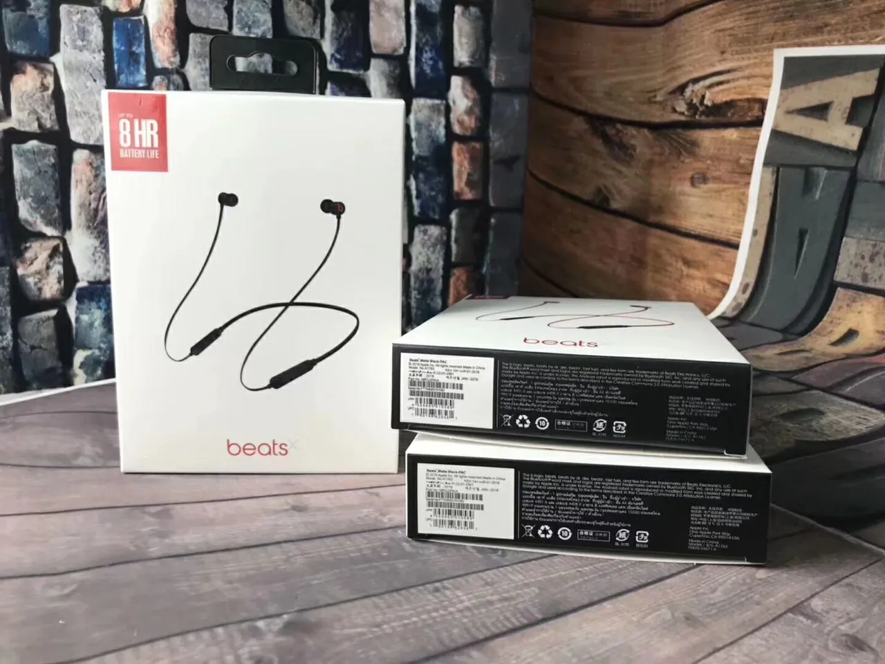 Beats X White Red Neckband Design Flexible Cable Sports Earphones 13
