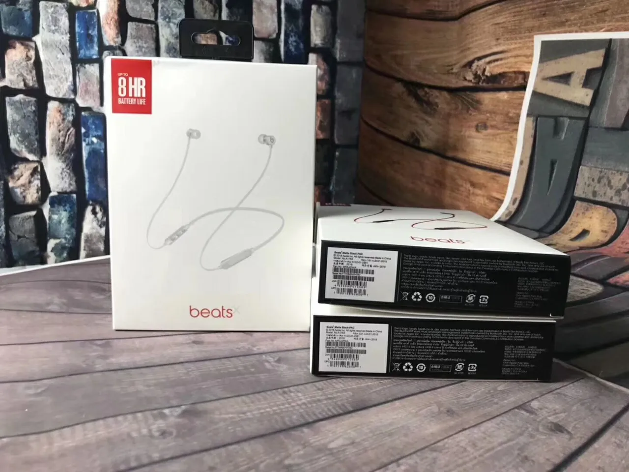 Beats X White Red Neckband Design Flexible Cable Sports Earphones 14