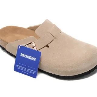 Birkenstock Arizona বেইজ স্যুয়েড ক্লগ