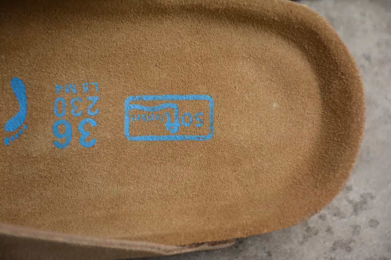 Birkenstock Arizona Bege Camurça Correia Única Sabota 3