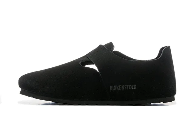 Birkenstock Arizona Noir Beige Daim Supérieur Fermeture Boucle Une Sangle Chaussures Casual 5