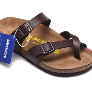 Birkenstock Arizona বাদামী চামড়ার কাজুয়াল স্যান্ডেল