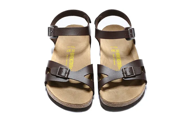 Birkenstock Arizona Sandales de Cuir Marron Casual 3
