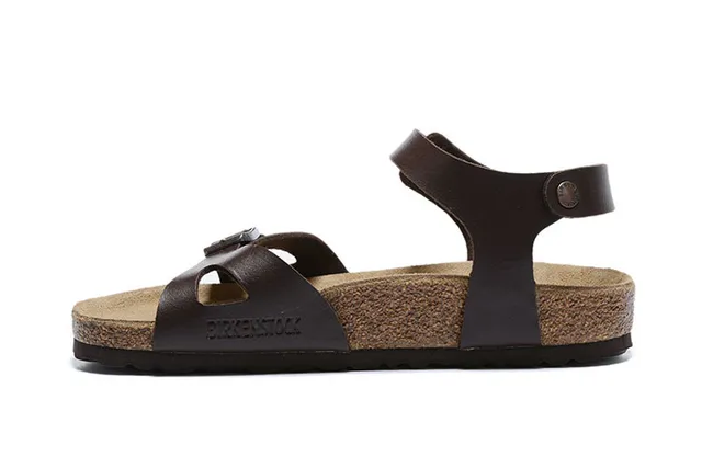 Birkenstock Arizona Sandales de Cuir Marron Casual 4