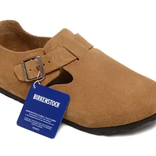 Birkenstock Arizona Marron Daim Supérieur Boucle Unique Bretelle Chaussures Casual