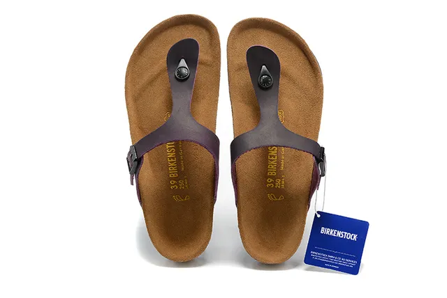 Birkenstock Arizona Sandales Casual en Cuir Violet 2