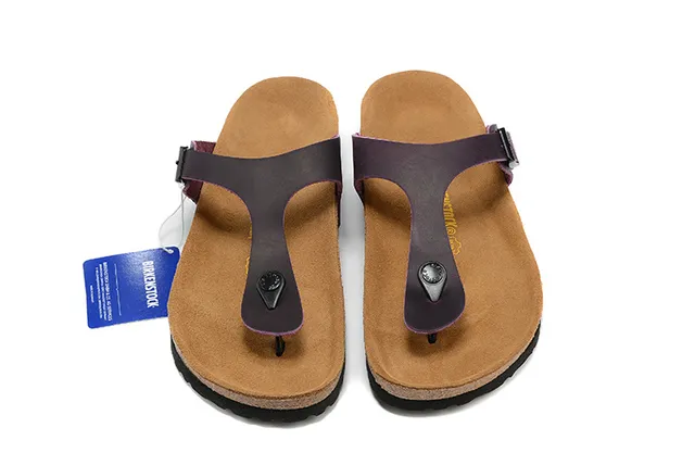 Birkenstock Arizona Sandales Casual en Cuir Violet 3