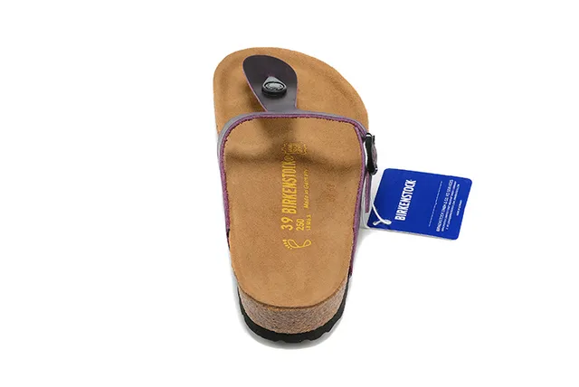 Birkenstock Arizona Sandales Casual en Cuir Violet 5