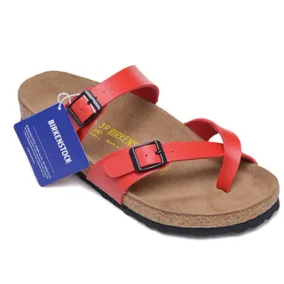 Birkenstock Arizona Red Leather Casual Sandals