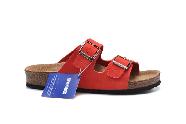 Birkenstock Arizona Red Suede Casual Sandals 2