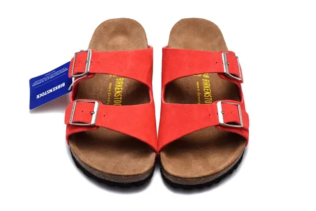 Birkenstock Arizona Red Suede Casual Sandals 3