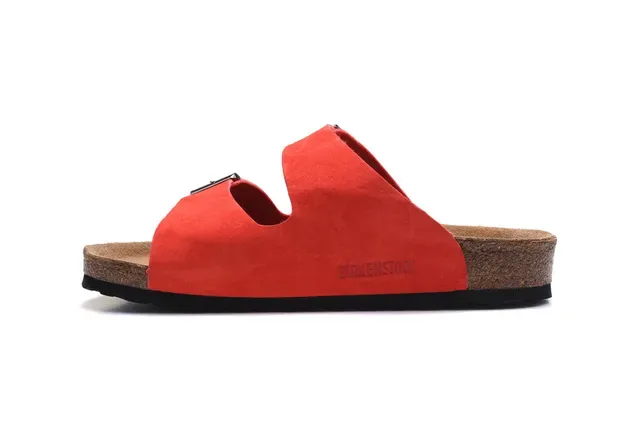 Birkenstock Arizona Red Suede Casual Sandals 4