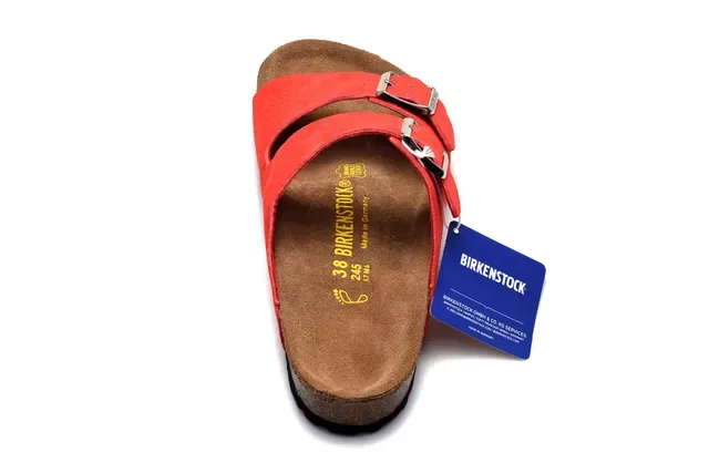 Birkenstock Arizona Red Suede Casual Sandals 5