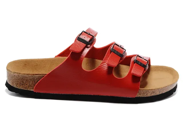 Birkenstock Arizona Sandales Casuales à 3 Bretelles Rouges 3