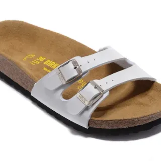 Birkenstock Arizona সাদা দুই-স্ট্র্যাপ ক্যাজুয়াল স্যান্ডেল
