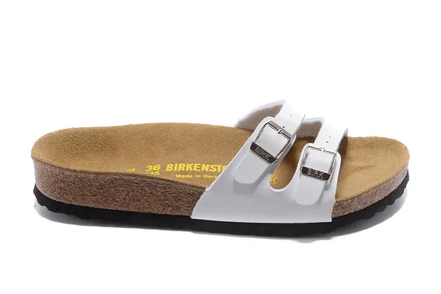 Birkenstock Arizona sandálias casuais brancas de duas tiras 2