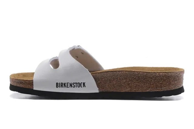 Birkenstock Arizona sandálias casuais brancas de duas tiras 3