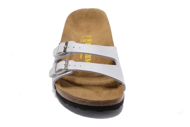 Birkenstock Arizona sandálias casuais brancas de duas tiras 4