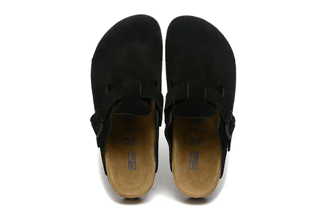 Birkenstock Boston Black Suede Clog 2